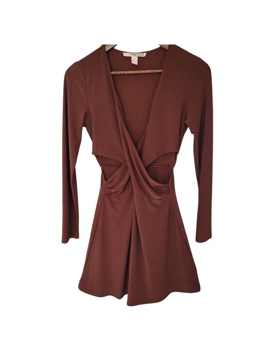 Forever 21 Dresses & Skirts - Forever 21 Contemporary Side Open Dress Juniors Size L Brown Club Party
